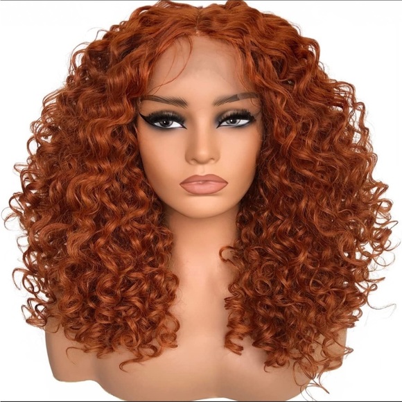 - ?ORANGE CURLY LACE FRONT WIG*NWT* main image 3